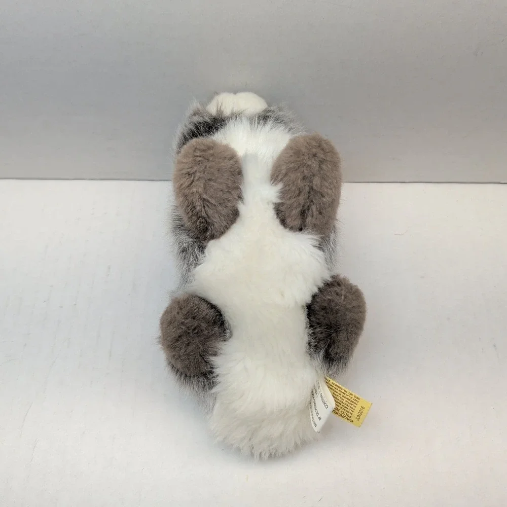 Miyoni by Aurora Grey White Bunny Rabbit Plush Stuffed Animal 7 Inch 2016